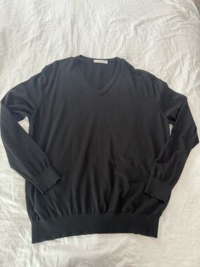 Ermenegildo Zegna Men's Classic V-Neck Sweater - Cashmere Silk EUC 0763